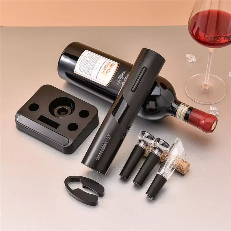 Abridor de Vinho Elétrico Recarregável Kit de Vinho Polihousi